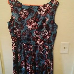 Lindy bop Audrey floral sateen dress